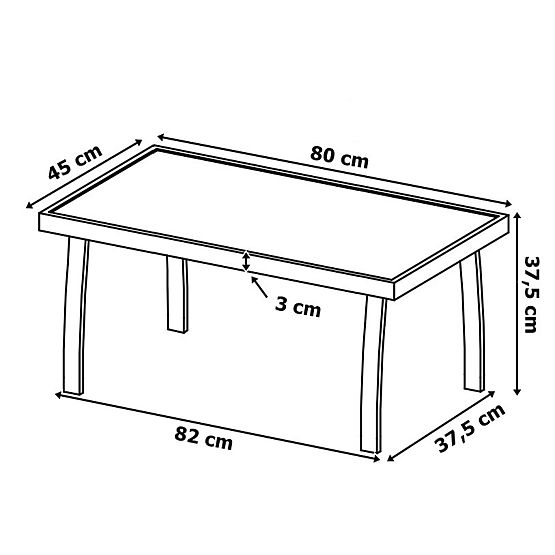 Ensemble de mobilier de jardin GRACIOSA NOIR