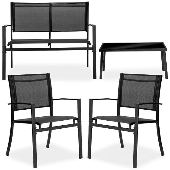 Ensemble de mobilier de jardin GRACIOSA NOIR