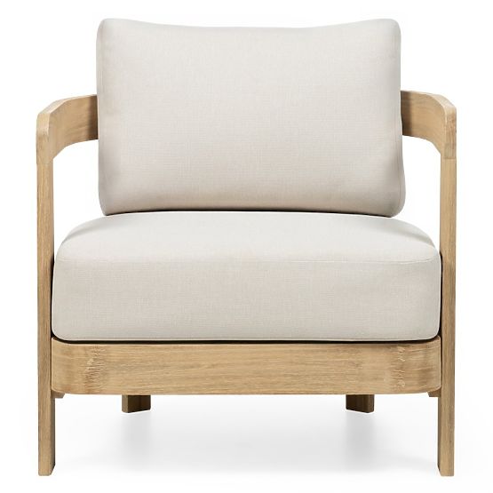 Ensemble de mobilier de jardin Japandi en bois d'acacia FSC, aspect teck, beige clair, arrondi