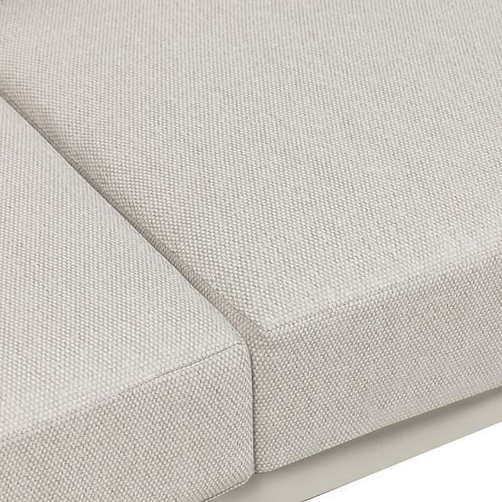 Ensemble de mobilier de jardin Japori, aluminium, beige clair, arrondi