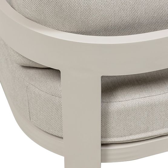 Ensemble de mobilier de jardin Japori, aluminium, beige clair, arrondi