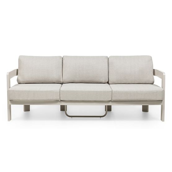 Ensemble de mobilier de jardin Japori, aluminium, beige clair, arrondi