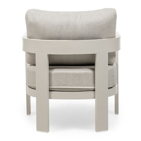 Ensemble de mobilier de jardin Japori, aluminium, beige clair, arrondi