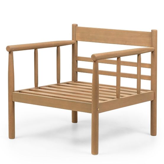 Ensemble de mobilier de jardin Mortlake en bois d'eucalyptus FSC, aspect teck, beige clair