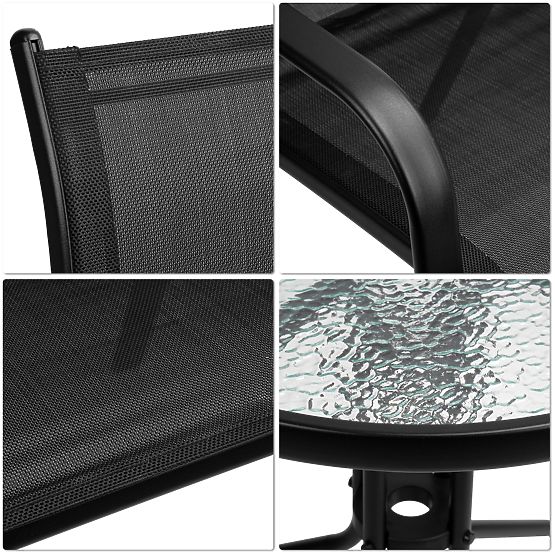 Ensemble de mobilier de jardin PALMA table + 2 chaises