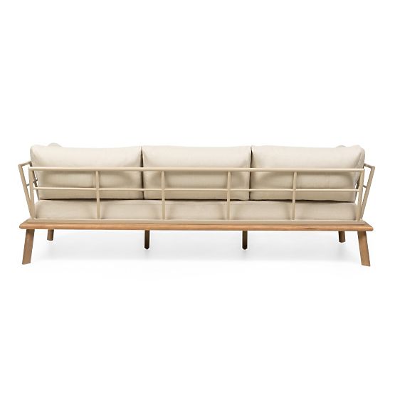 Ensemble de mobilier de jardin Penne bois d'eucalyptus FSC, aluminium, beige