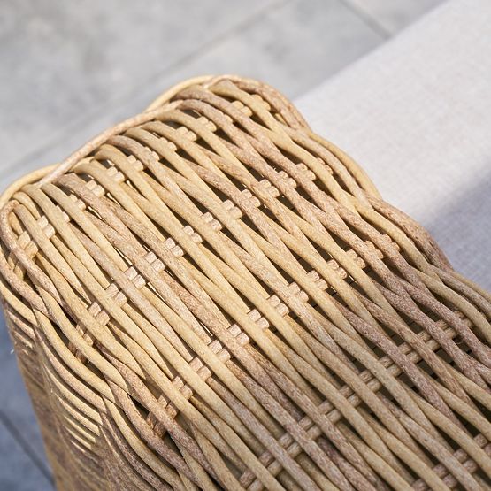 Ensemble de mobilier de jardin Sandy, résine tressée, beige