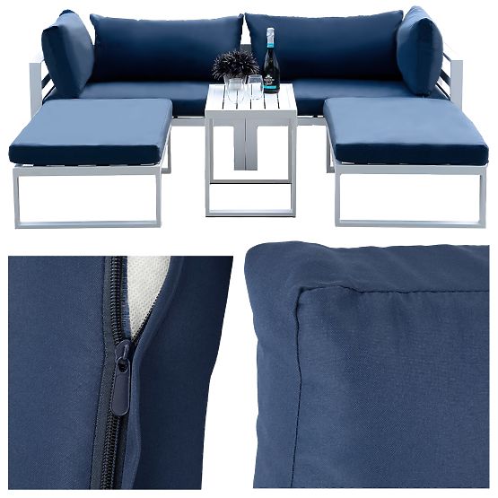 Ensemble de mobilier de jardin SANTO blanc