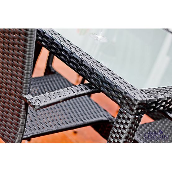 Ensemble de mobilier de salle à manger en résine tressée (table 150×90 cm + 6 chaises) AVVICENTE, no