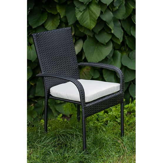 Ensemble de mobilier de salle à manger en résine tressée (table 150×90 cm + 6 chaises) AVVICENTE, no
