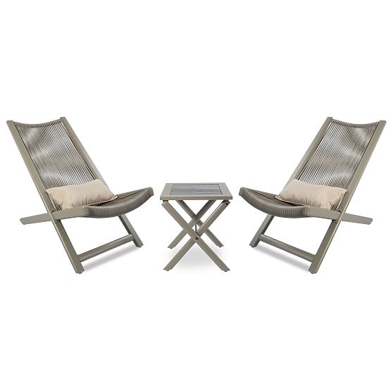 Ensemble de mobilier de terrasse CHILL SAND chaises longues et table