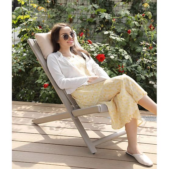 Ensemble de mobilier de terrasse CHILL SAND chaises longues et table