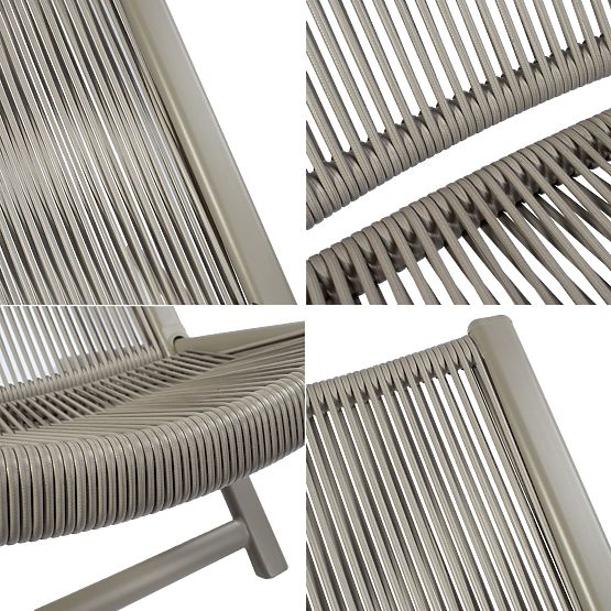 Ensemble de mobilier de terrasse CHILL SAND chaises longues et table