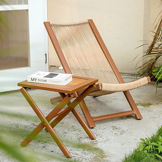 Ensemble de mobilier de terrasse CHILL TOFFI chaises longues et table