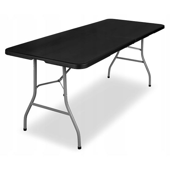 Ensemble de restauration FETA NOIR 180 cm + 6 chaises NOIR