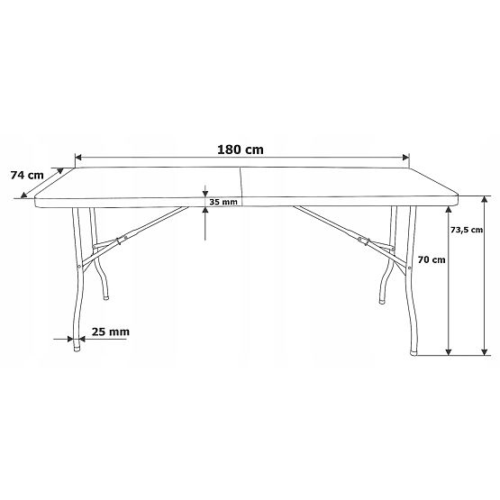 Ensemble de restauration FETA WHITE 180 cm + 6 chaises BASICO