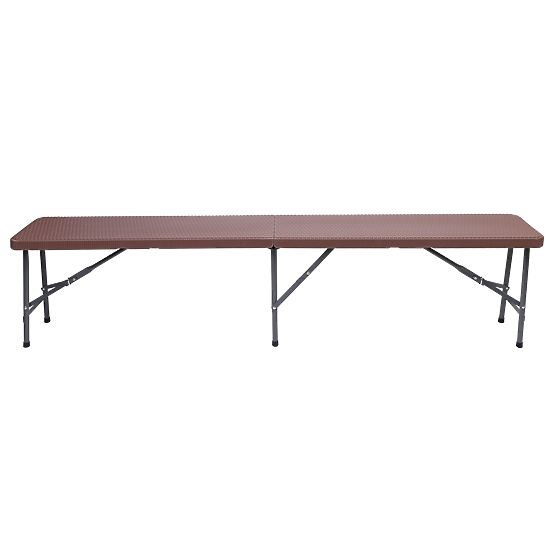 Ensemble de restauration Rattan table marron 180 cm + 2 bancs
