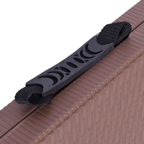 Ensemble de restauration Rattan table marron 180 cm + 2 bancs