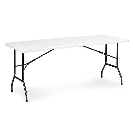 Ensemble de restauration table de banquet 180 cm 2 bancs blanc ModernHome