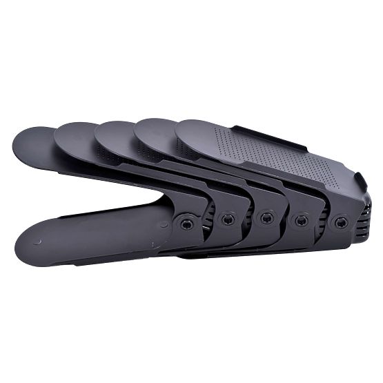 Ensemble de supports à chaussures réglables 10 pièces noir