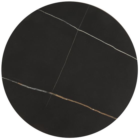 Ensemble FATIMA de 2 tables, marbre noir / doré (1p=1pc)