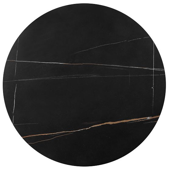 Ensemble FATIMA de 2 tables, marbre noir / doré (1p=1pc)