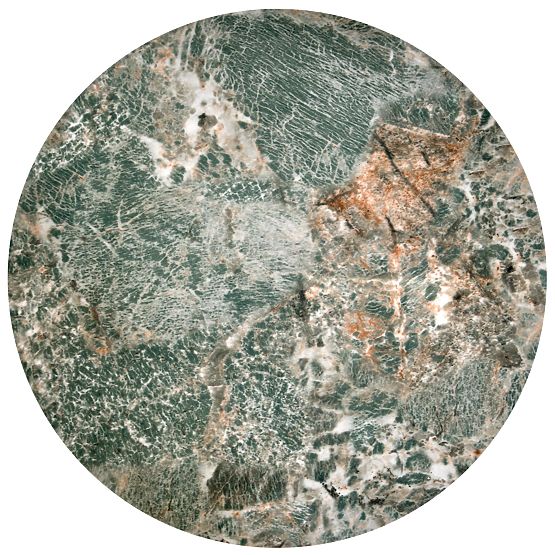 ENSEMBLE INES de 2 tables, marbre vert / noir (1p=1set)