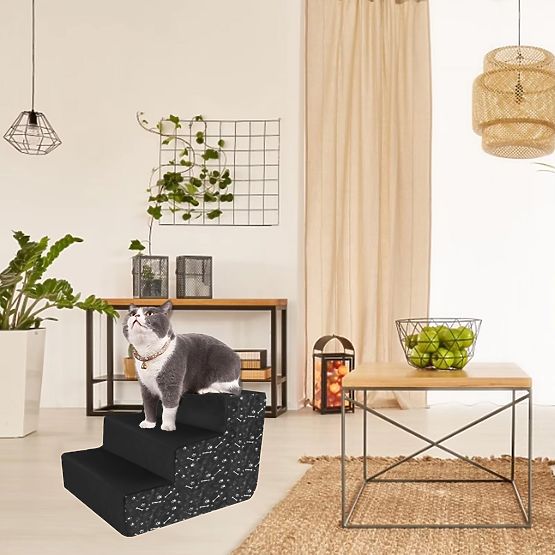 ESCALIERS POUR ANIMAUX 342533A NOIR/IMPRIMÉ