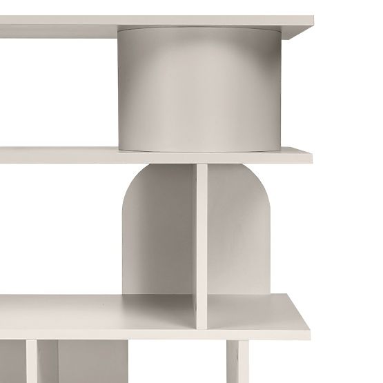 Étagère basse Rangali, cachemire, arrondie