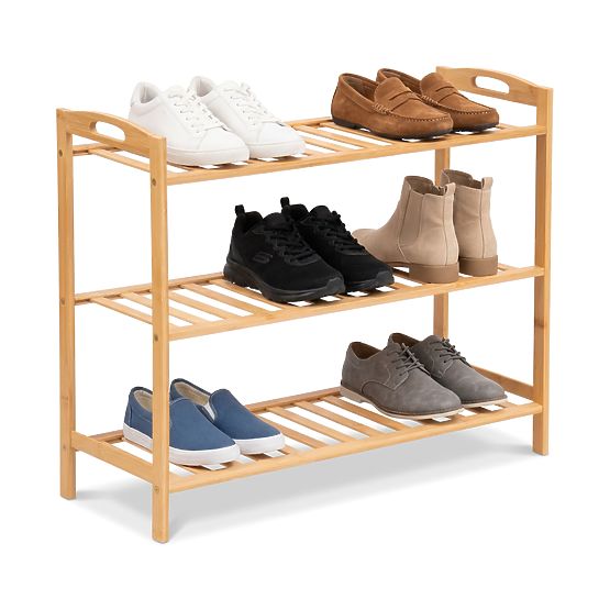Étagère à chaussures en bambou 3 niveaux Astaria