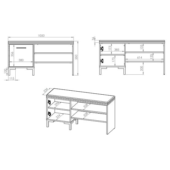 Étagère à chaussures Nevio - chêne artisanal
