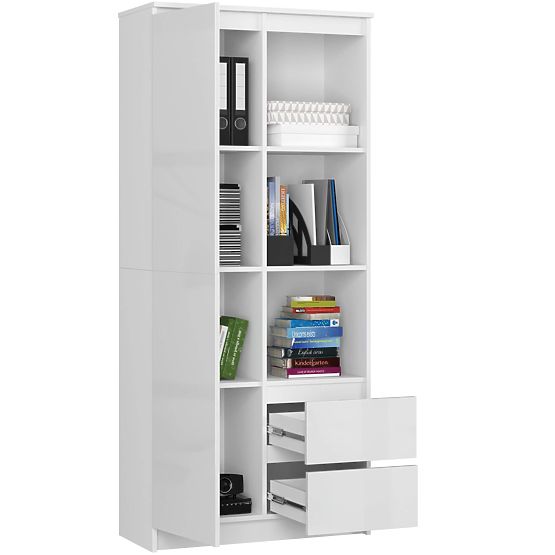 Étagère de bureau R 80 cm CLP R11 PK BLANC / BLANC BRILLANT