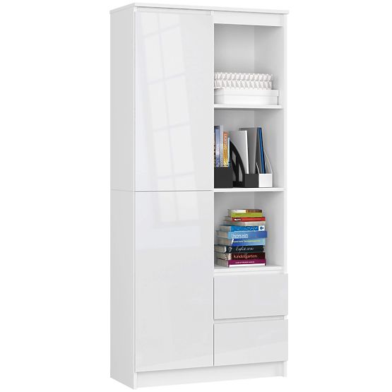 Étagère de bureau R 80 cm CLP R11 PK BLANC / BLANC BRILLANT
