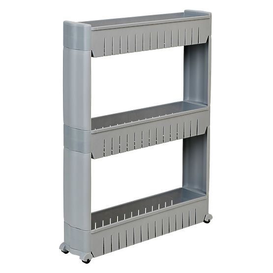 Étagère de cuisine et salle de bain grise 3 niveaux Leira