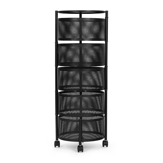 Étagère de cuisine organisateur avec étagères pivotantes 5 niveaux métal ModernHome