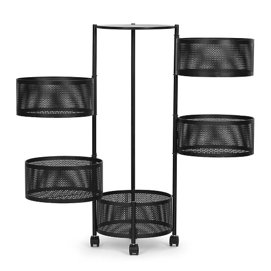 Étagère de cuisine organisateur avec étagères pivotantes 5 niveaux métal ModernHome