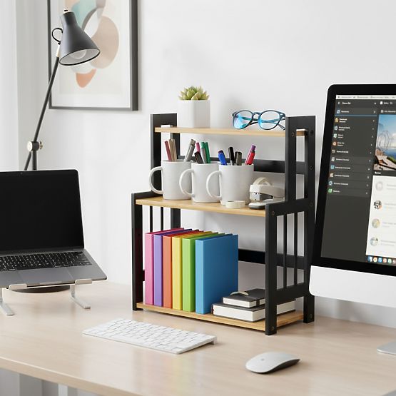 Étagère de cuisine pour épices CEZAR NATURAL BLACK