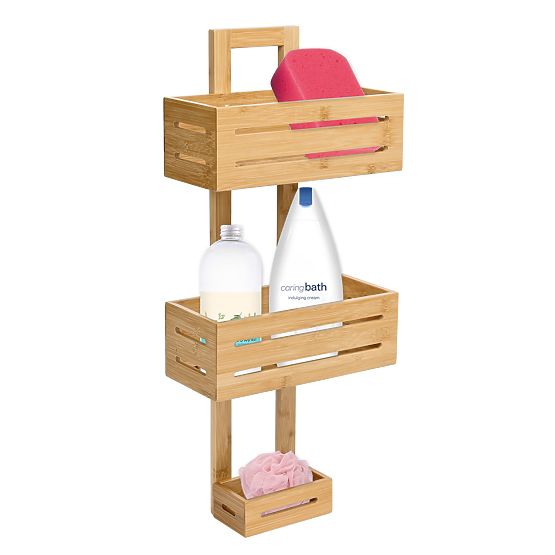 Étagère en bambou MANILA 3 niveaux pour cuisine et salle de bain