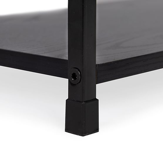 Étagère en bois cadre métallique large LOFT 3 étagères noir