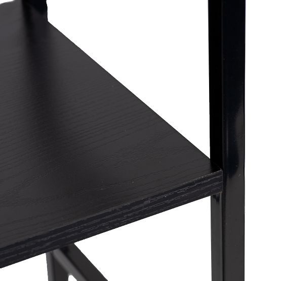 Étagère en bois cadre métallique large LOFT 3 étagères noir