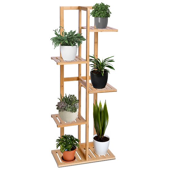 Étagère à fleurs en bambou Gutren 6 étagères