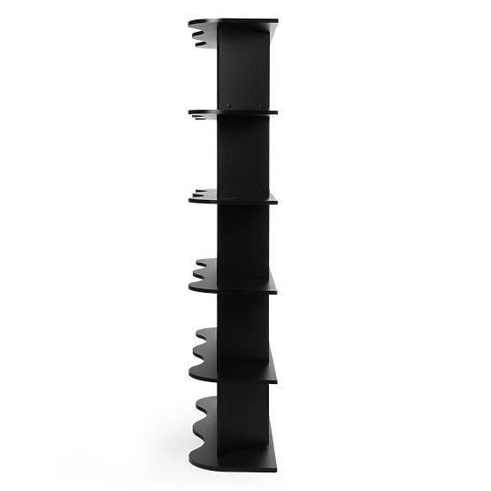 Étagère haute Rheo, noire, ondulée