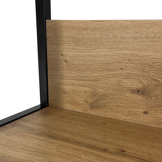 ÉTAGÈRE INDUSTRIELLE 800 NOIR/CHÊNE ARTISAN
