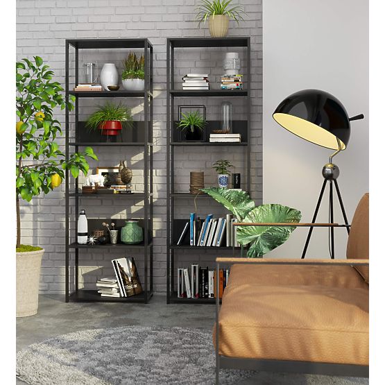 ÉTAGÈRE MÉTALLIQUE LOFT 600 NOIR/NOIR