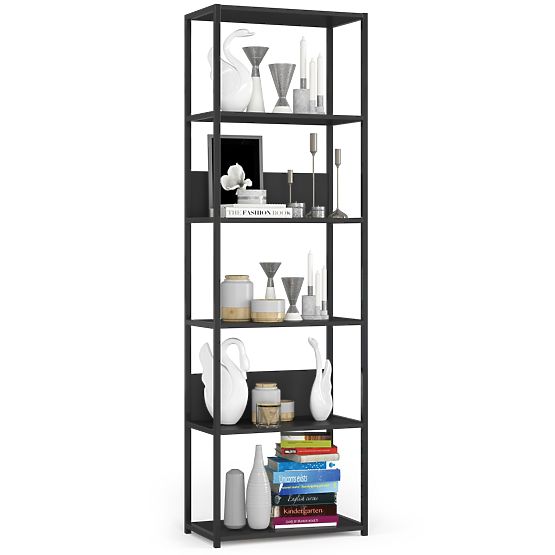 ÉTAGÈRE MÉTALLIQUE LOFT 600 NOIR/NOIR