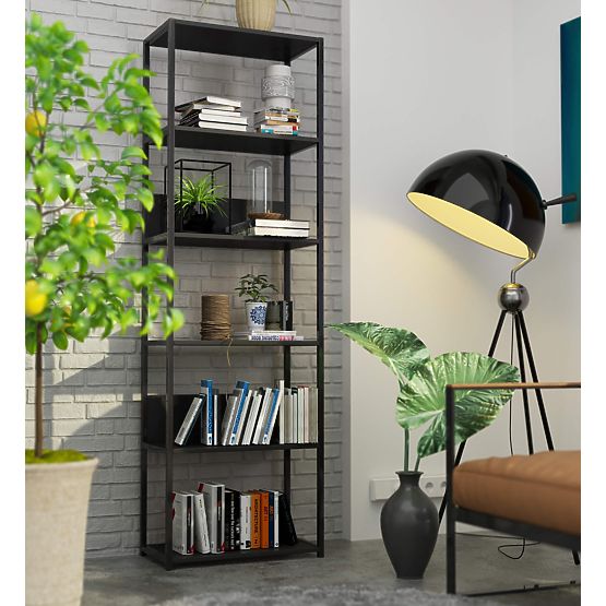 ÉTAGÈRE MÉTALLIQUE LOFT 600 NOIR/NOIR