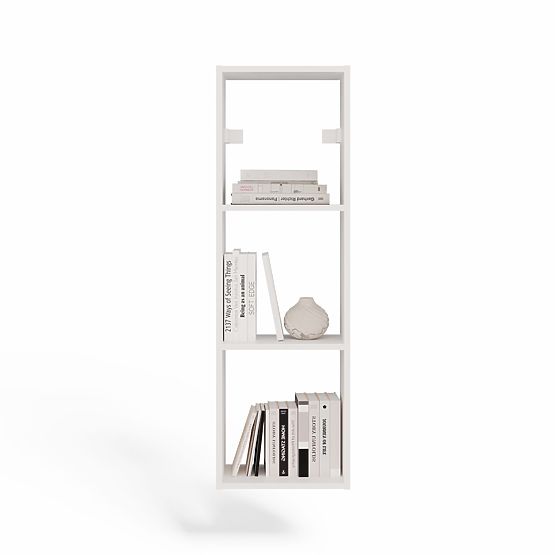 Étagère Murale Suspendue COBI 1X3 - Étagère Murale Moderne 3 Compartiments Blanc Mat