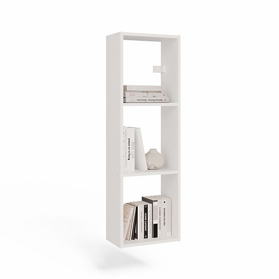 Étagère Murale Suspendue COBI 1X3 - Étagère Murale Moderne 3 Compartiments Blanc Mat