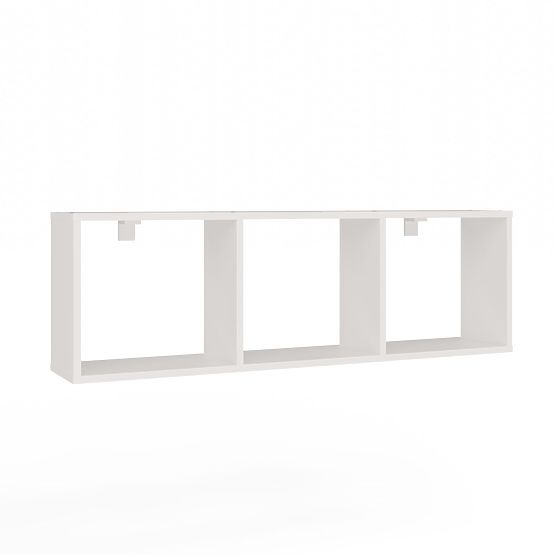 Étagère Murale Suspendue COBI 1X3 - Étagère Murale Moderne 3 Compartiments Blanc Mat