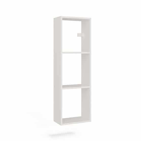 Étagère Murale Suspendue COBI 1X3 - Étagère Murale Moderne 3 Compartiments Blanc Mat